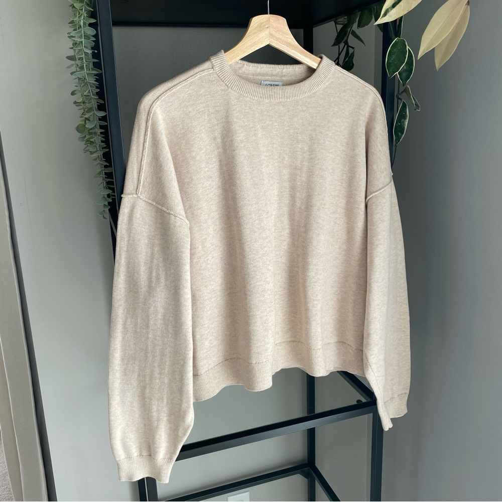 J. Crew Cream Crewneck Sweatshirt